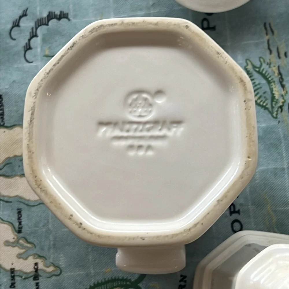 Pfaltzgraff Heritage White Creamer Sugar Bowl, S&P  shaker,  butter dish - Picture 2 of 2